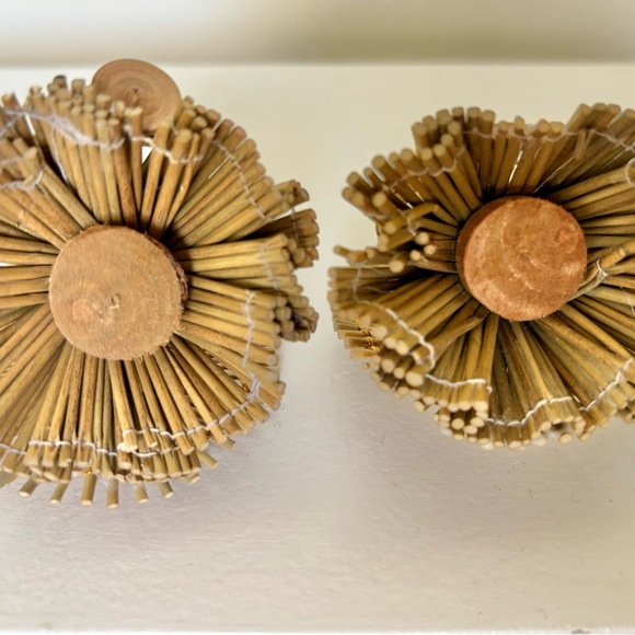 Vintage Straw Angel Ornaments Playing Instruments - Picture 7 of 8